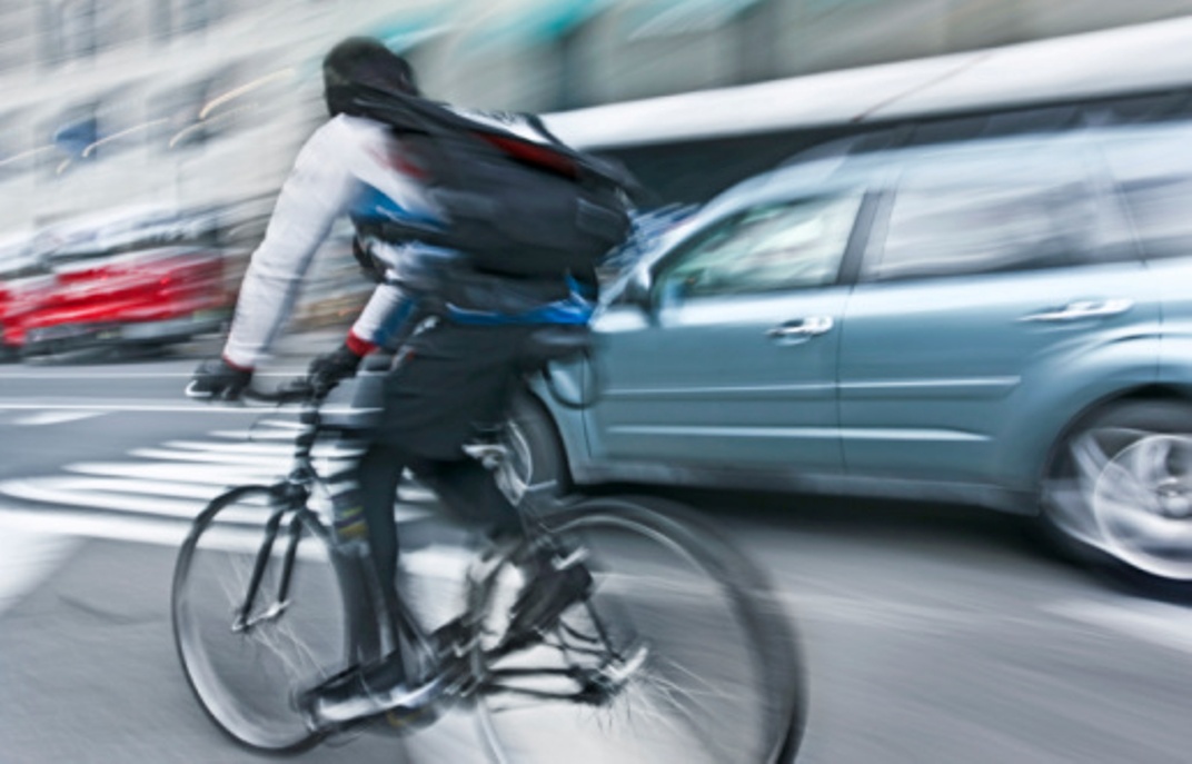 biking in the city