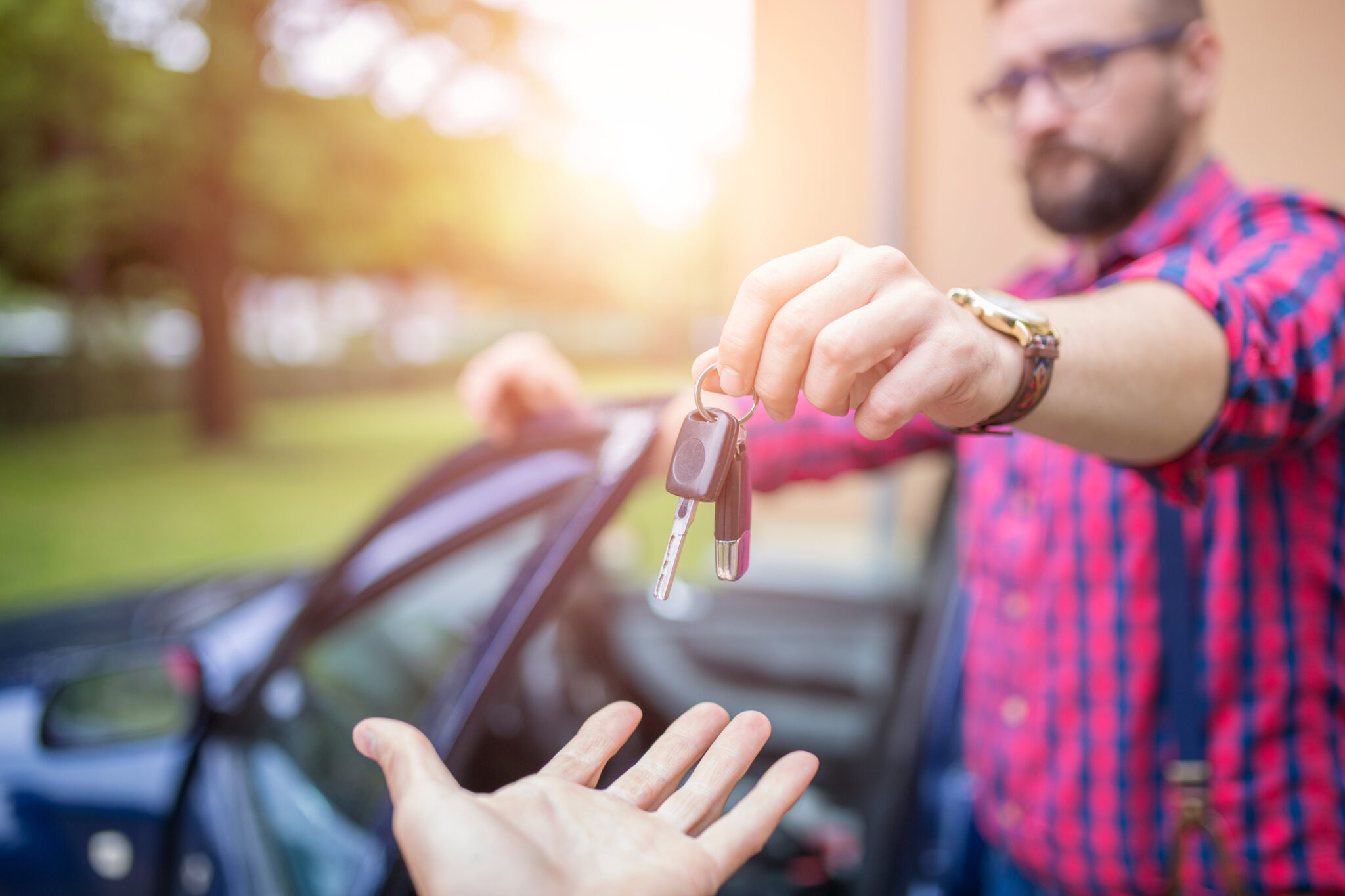 Giving back car keys