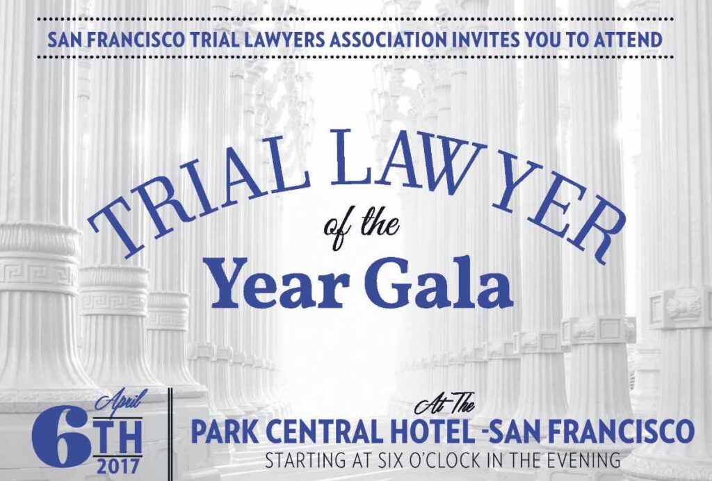 San Francisco Trial Years Association 2017 Trial Lawyer of the Year