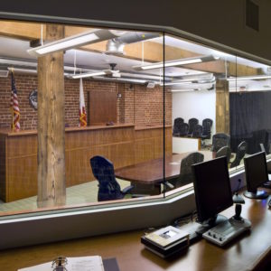 Our office features a mock courtroom for trial preparation and jury focus group research.